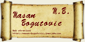 Mašan Bogutović vizit kartica
